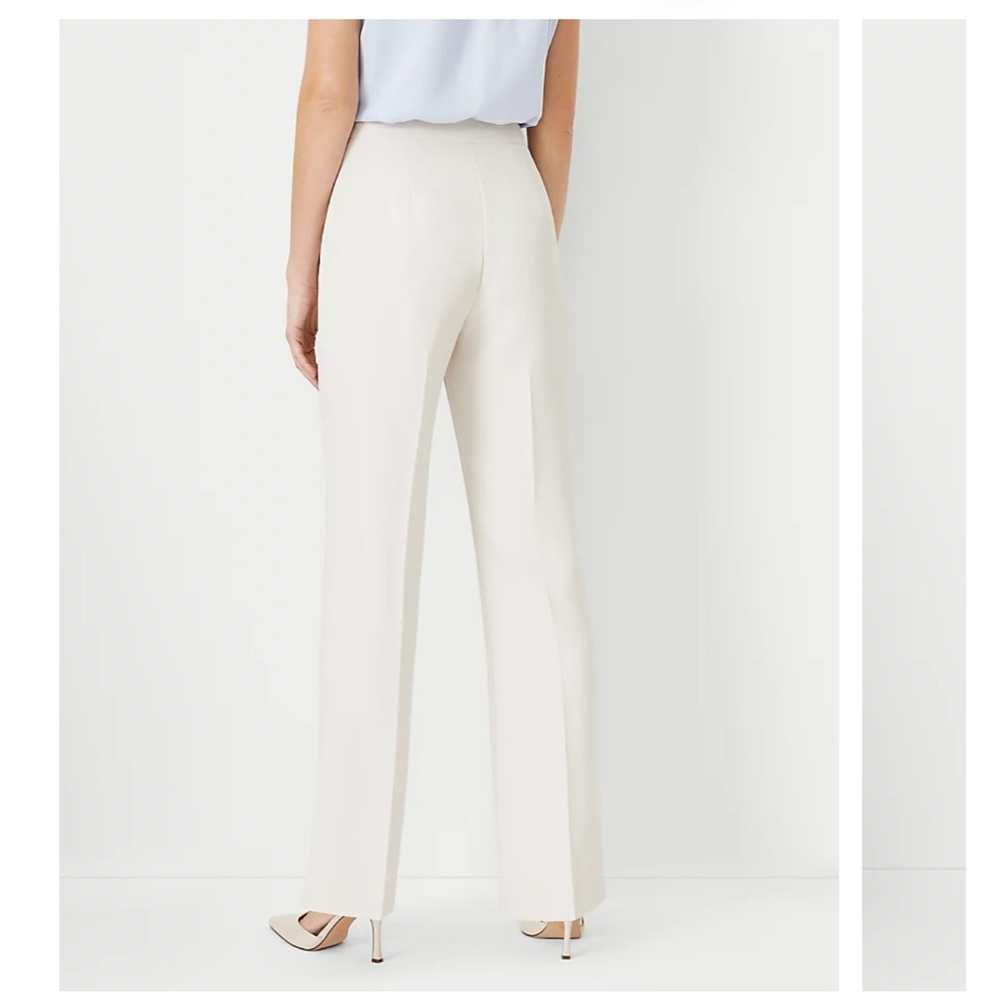 Ann Taylor Tailored Fluid Crepe Trouser in Ivory Whisper - Picture 7 of 13